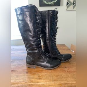 Women’s Knee high lace up boots